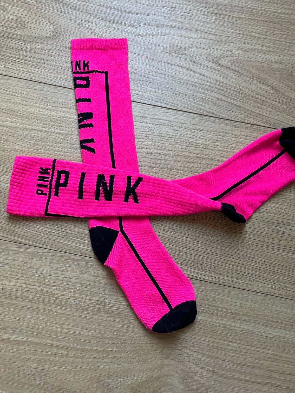 PINK Victoria's Secret Pink Knee-High Athletic Socks